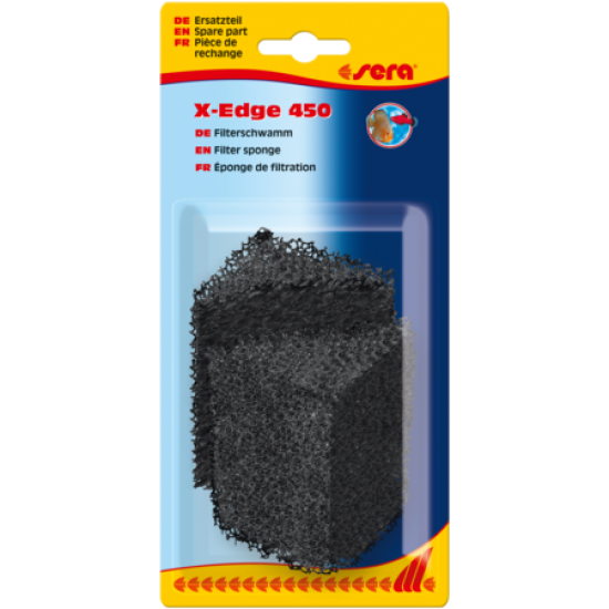 sera filter sponge, black for X-Edge 450 – резервна гъба за филтър за ъгъл - 2 бр.