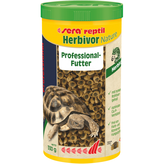 sera Reptil Professional Herbivor Nature 330 г - двукомпонентна храна за растителноядни влечуги