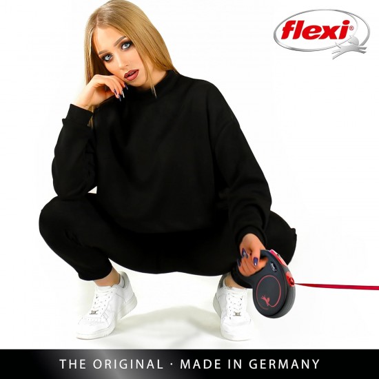 flexi Classic Black Fire M Tapе лента, до 25кг, черно/червено