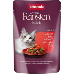 Vom Feinsten Raffinesse пауч за котки с пилешко и говеждо, 85 г, 24 бр./стек