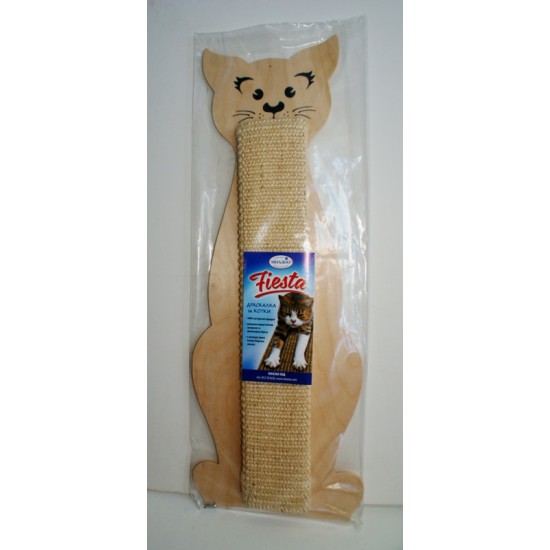 Драскалка Fiesta котка голяма 59 х 21см, бежово, с котешка трева