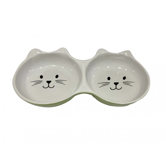 anipro Ceramic double керамична купа коте двойна 2 х 0.15 л anipro Ceramic double керамична купа коте двойна 2 х 0.15 л
