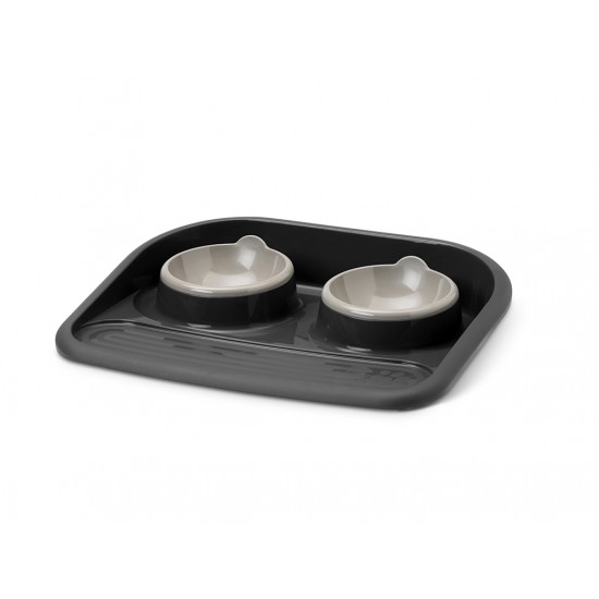Kомплект за хранене Butler Happy Planet 45x36x8см, черно Kомплект за хранене Butler Happy Planet 45x36x8см, черно
