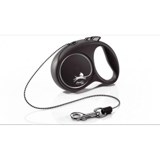 flexi Black Design М - 5м въже, до 20кг, черно