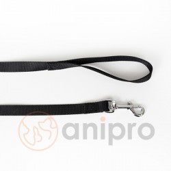 anipro Sport+ повод от лента 1.5/200см черен - удължаващ се