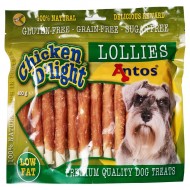 Antos Lollies Chicken D`light солети кожа с пиле 400гр