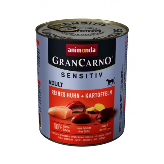 GranCarno® Sensetive 53% пиле, 10% картофи, 800 гр GranCarno® Sensetive 53% пиле, 10% картофи, 800 гр