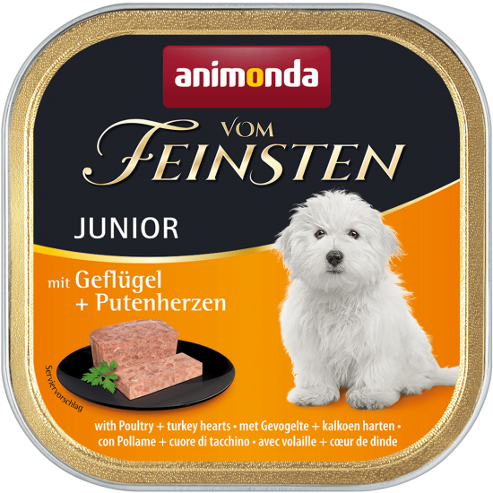 Vom Feinsten Junior птиче и пуешки сърца, 150 г