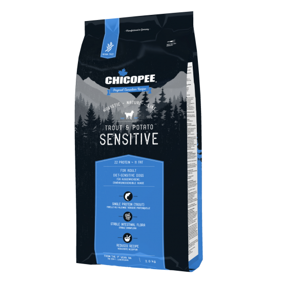 Chicopee Dog HNL Sensitive за кучета с чувствителен стомах, пъстърва и картофи, 2 кг Chicopee Dog HNL Sensitive за кучета с чувствителен стомах, пъстърва и картофи, 2 кг