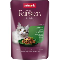 Vom Feinsten Raffinesse пауч за котки с пилешко и дивеч, 85 г, 24 бр./стек