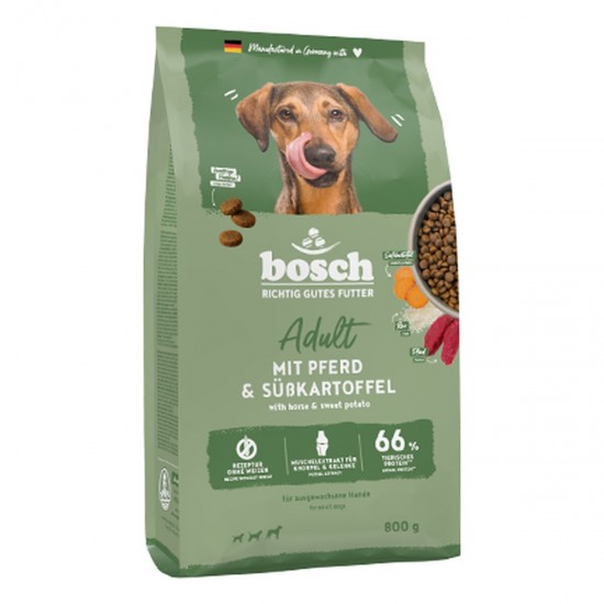 Bosch Adult суха храна за кучета с конско и сладки картофи, 2.5 кг Bosch Adult суха храна за кучета с конско и сладки картофи, 2.5 кг