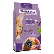 Sanabelle Adult суха храна за котки с щраус, 8 кг