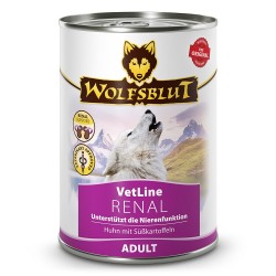 Wolfsblut VetLine Renal - храна за кучета за поддръжка на бъбречната функция, с пилешко и сладки картофи, 395 г