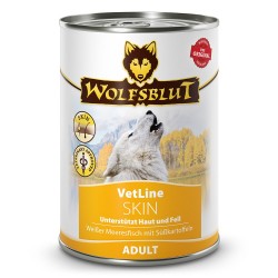 Wolfsblut VetLine Skin - храна за кучета за здрава кожа и козина, с бяла морска риба и сладки картофи, 395 г