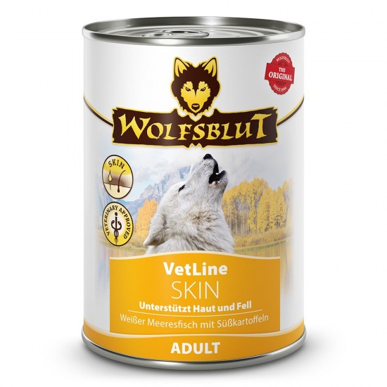 Wolfsblut VetLine Skin - храна за кучета за здрава кожа и козина, с бяла морска риба и сладки картофи, 395 г Wolfsblut VetLine Skin - храна за кучета за здрава кожа и козина, с бяла морска риба и сладки картофи, 395 г